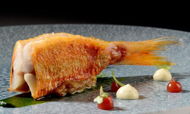 Red Mullet with Raisins and Pine Nut Pesto