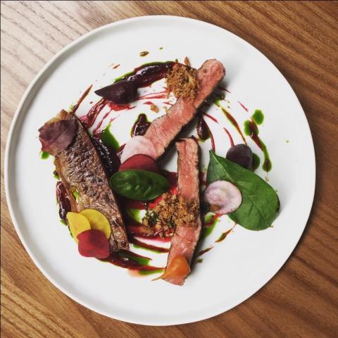 Hereford Beef Sirloin, Beetroot, Rye by Jarad McCarroll, head chef at Restaurant Ours