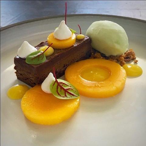 9. Chocolate • Mango • Green apple • Lemon • Meringue by @chefrichardkarlsson