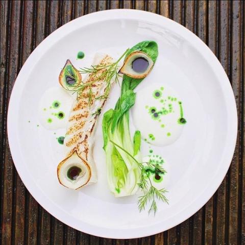 Cod • Buttermilk • Pak choi • Dill by Nathan Snoddon, chef, chefs of Instagram, The Staff Canteen top Instagram images, top chefs Instagram