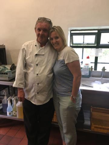 Patrick with business owner Annalise