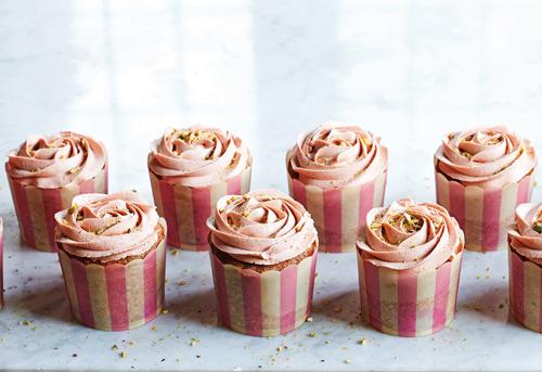 Rose & Pistaccio Cupcakes