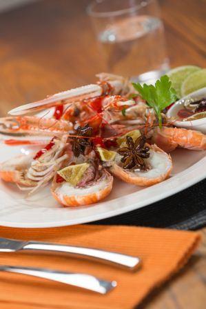 Grilled Langoustines with Chilli, Lime and Star Anise Syrup