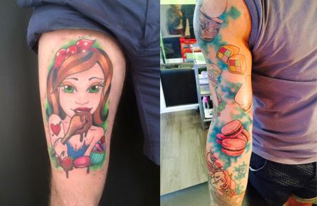 Michael Lambert, head pastry chef with tattoos, Freemasons Wiswell