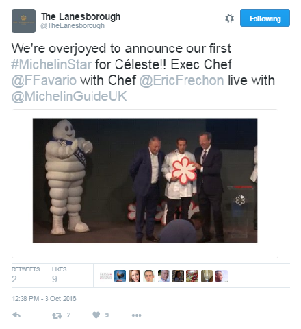 The Lanesborough - Michelin star - guide 2017