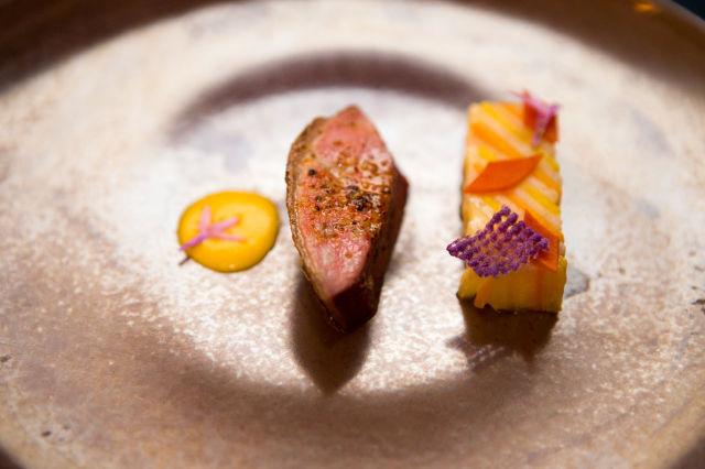 San Pellegrino Young Chef 2016 dish - Mitch's roast duck with spiced orange and yams