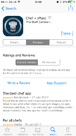 The Staff Canteen, Chef Plus app, mobile apps, free apps, app for chefs 