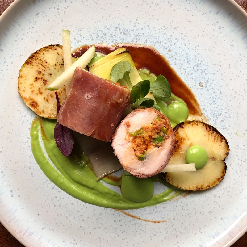 https://www.thestaffcanteen.com/public/js/tinymce/plugins/moxiemanager/data/files/00 Insta Top Ten Jan 2019/Chicken Wrapped in Parma Ham%2C Chorizo Crushed Pea Stuffing%2C Pea Purée%2C Leek%2C Charred Apple%2C Chicken Thyme Jus by Charles Lee.jpeg