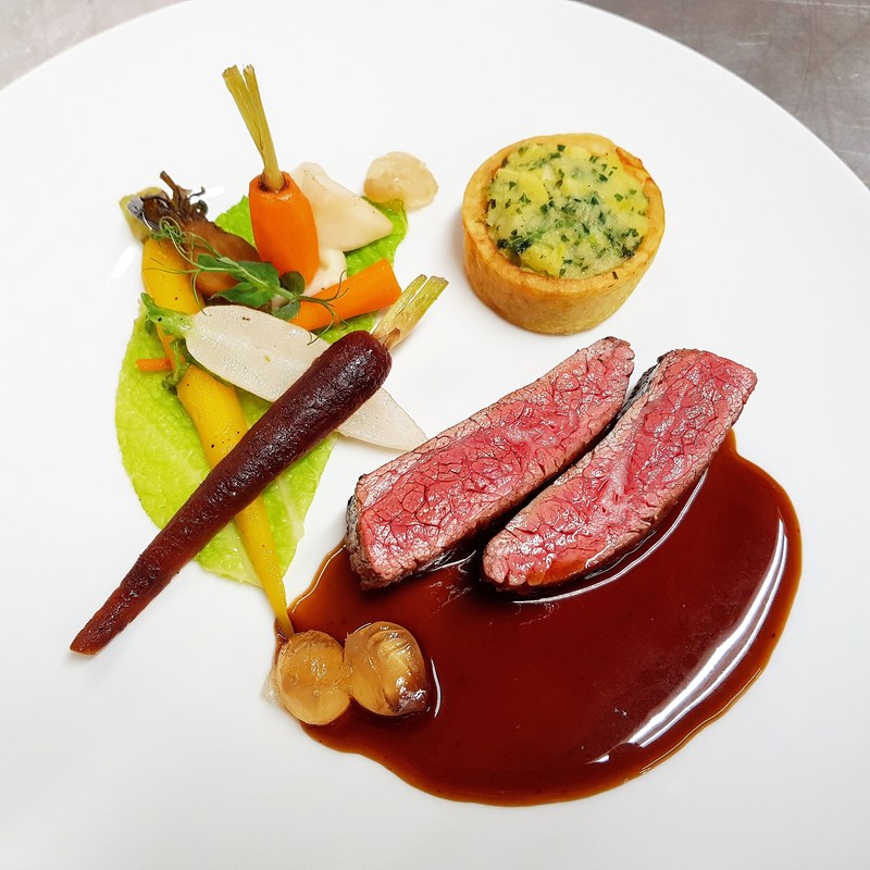 chefs to follow on Instagram, food pics, social media, The Staff Canteen, Instagram Top Ten 4. Flank steak, root vegetable, candied pearl onion, baked comté potato, piment d'espelette jus