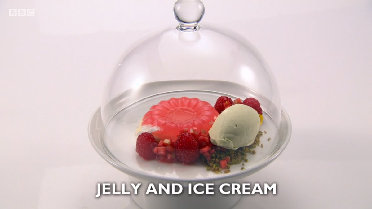 Jelly and Ice Cream by chef Sabrina Gidda, Great British Menu 2018 dessert course for the Central region heat