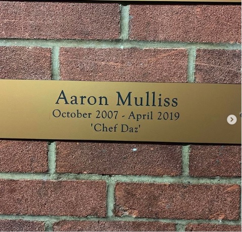 Aaron Mulliss plaque