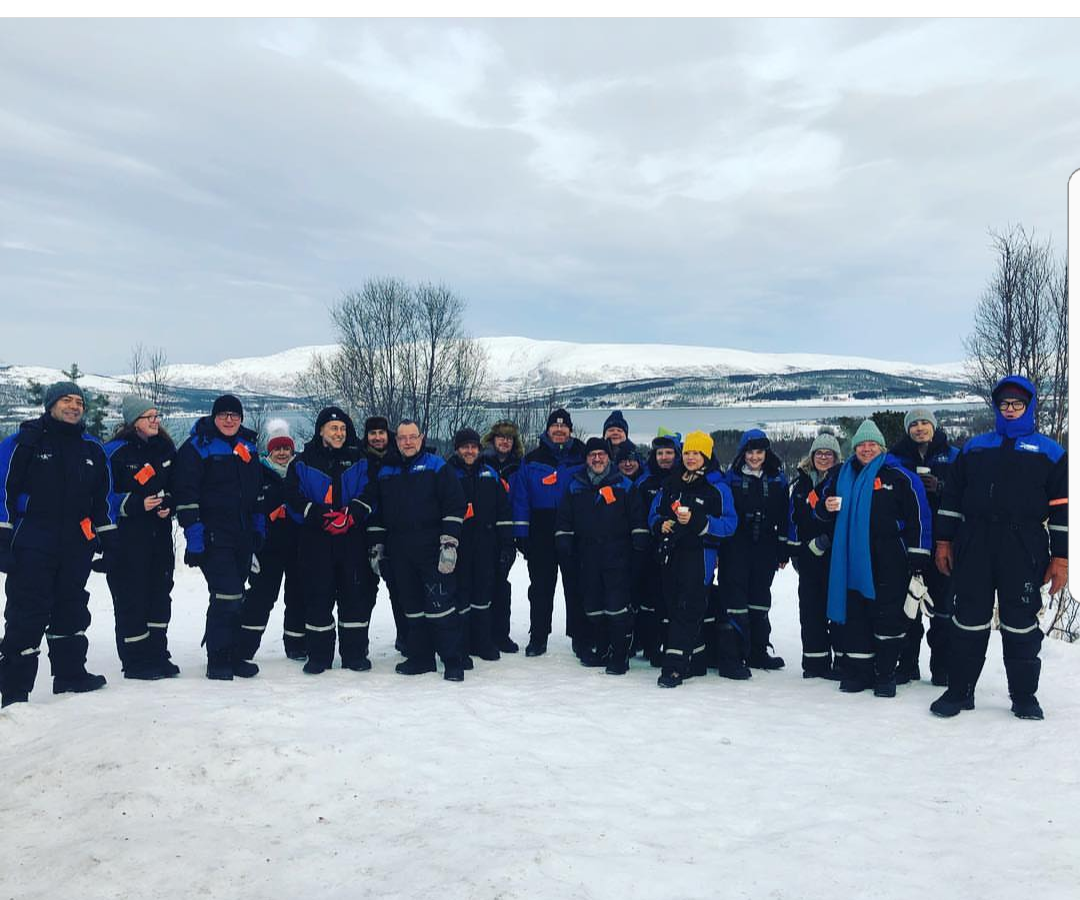 Danny Young and the chefs in Norway