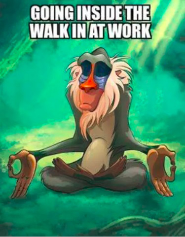 Going inside the walk in