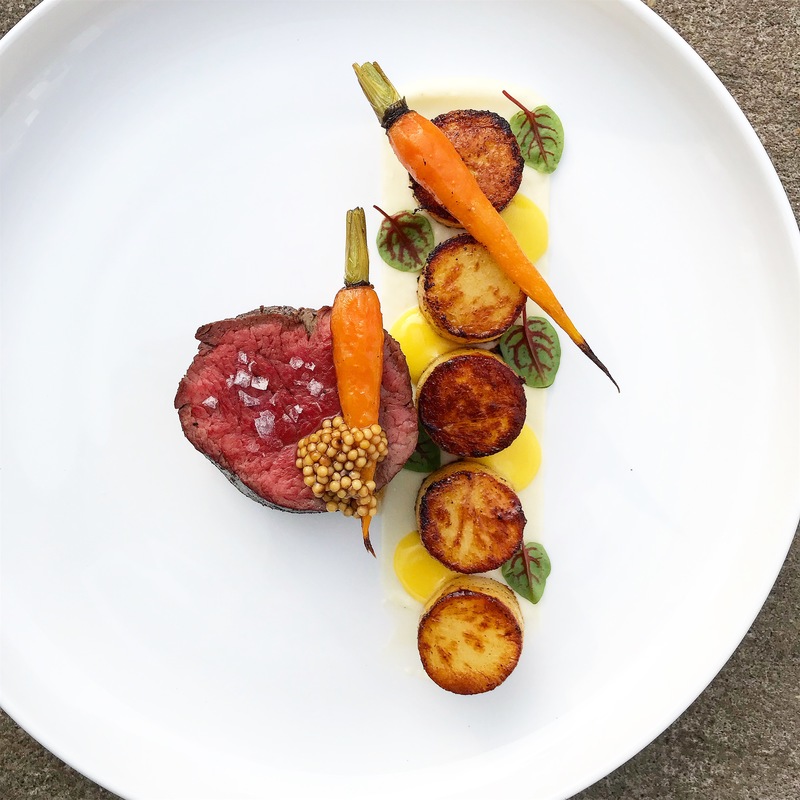 Chateaubriand, Yukon potato, mustard Demi by chef Ryne Harwick,  chefs to follow on Instagram, food pics, social media, The Staff Canteen, Instagram Top Ten