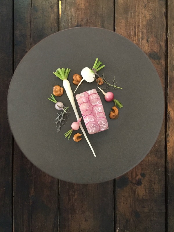 2. Stone Bass, Vegetables From Our Garden, Brown Shrimp Butter by chef Sean Kelly, Station Road Loch Ness, chefs to follow on Instagram, food pics, The Staff Canteen