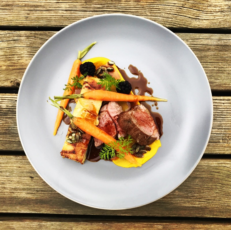 Lamb, dauphinoise, carrot, blackberry, pumpkin seed by chef Joe Mccarthy, food pics, top chefs on Instagram