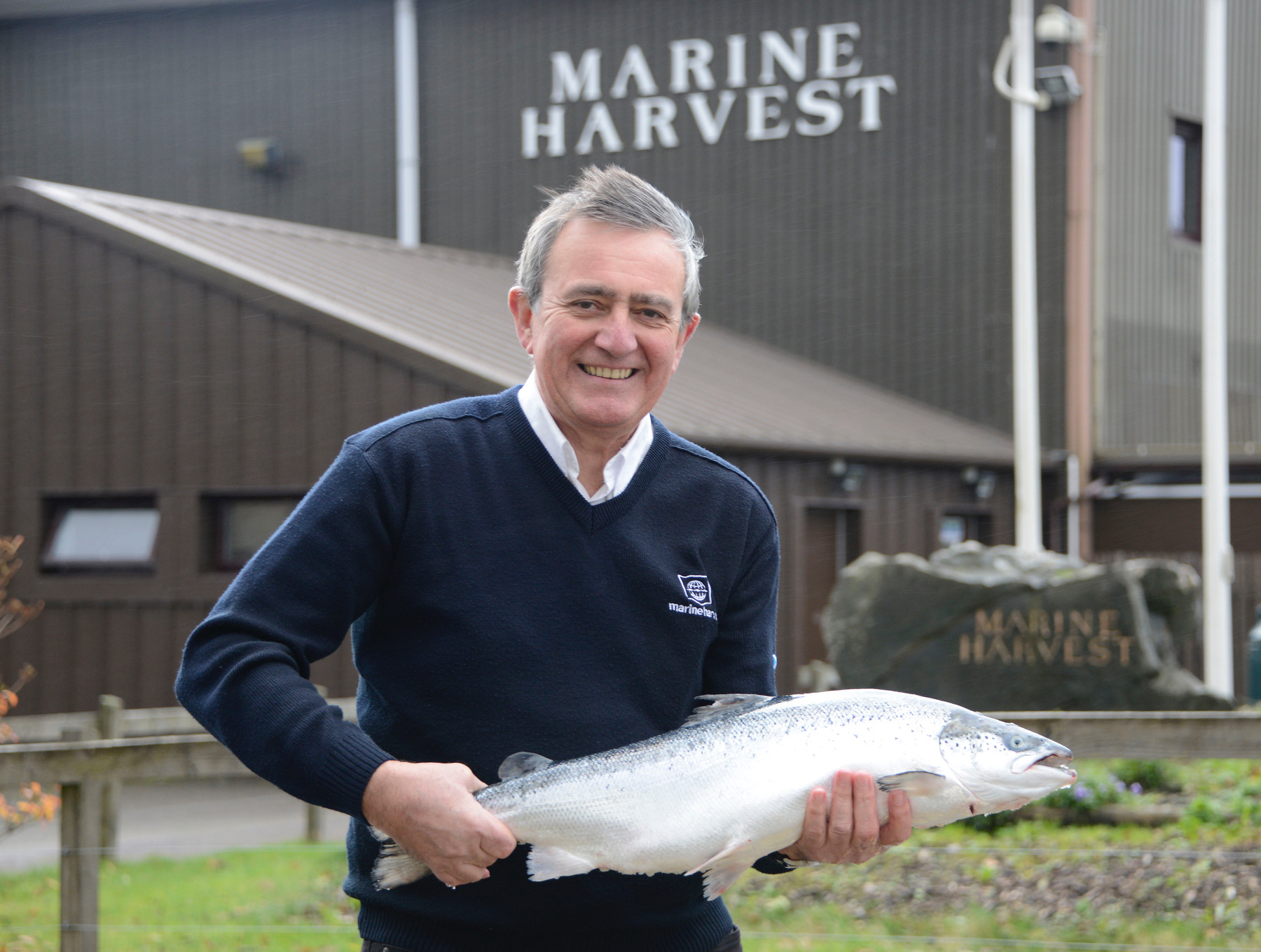 Steven Bracken holding highly prized Scottish salmon