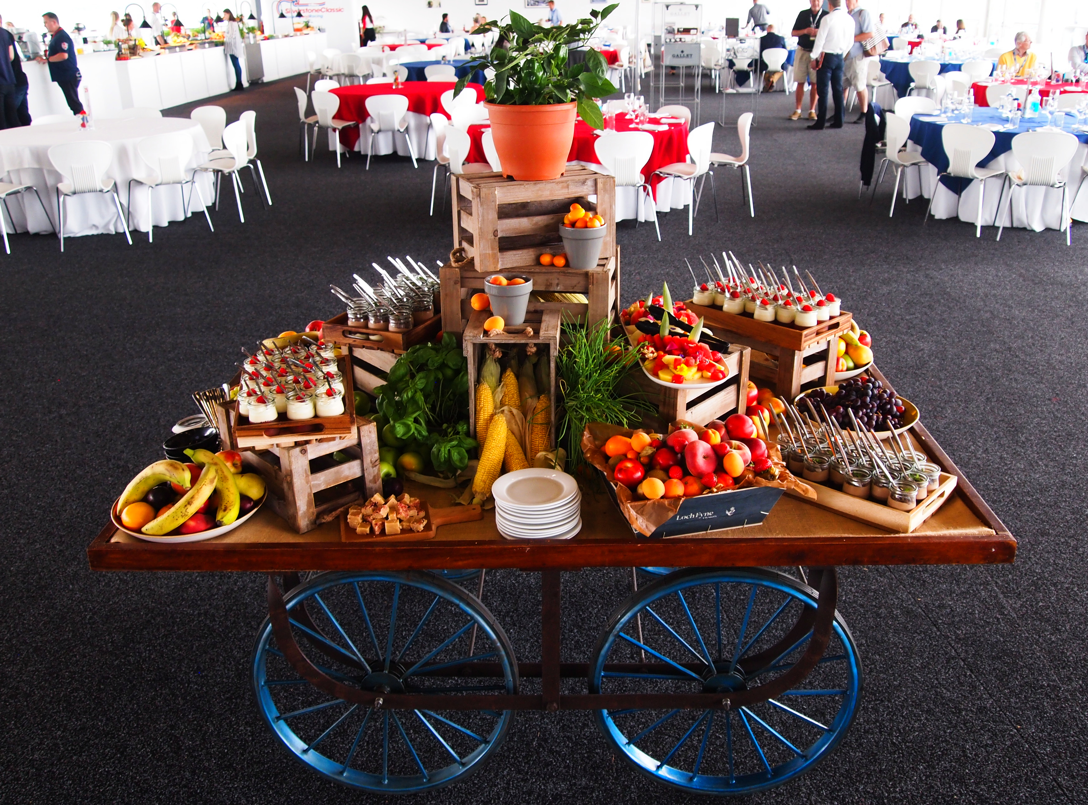 c& b dessert cart station