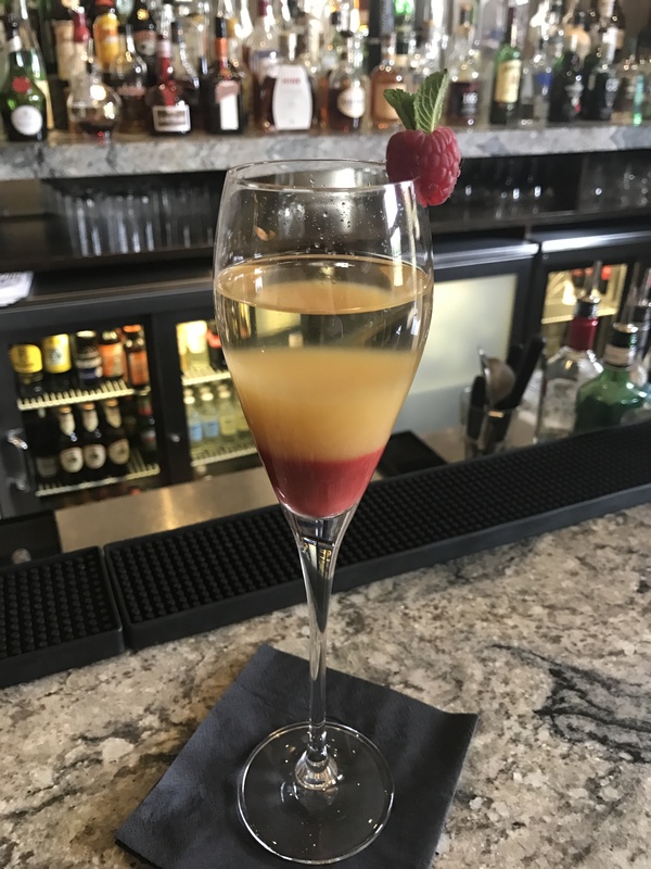 Sopwell House's 'Battenberg' cocktail recipe - strawberry puree, pineapple juice, champagne